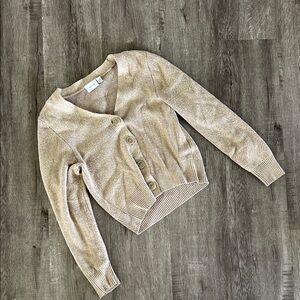 VILA Beige Button-Up Cardigan